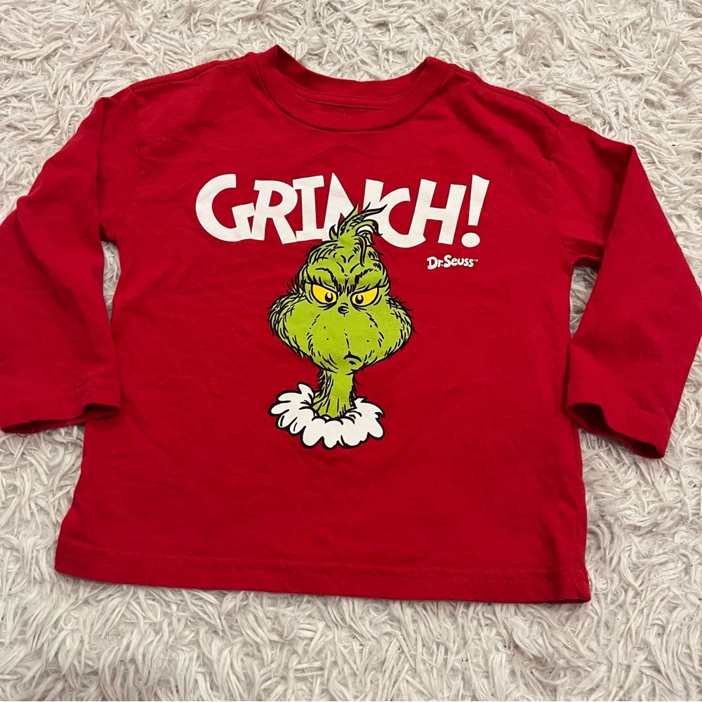 Grinch Dr Seuss Long Sleeve Grinch T-Shirt Unisex Size 3T